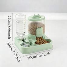 2-In-1 Large Capacity Automatic Cat Feeder And Water Dispenser - Dry And Wet Separation, Durable Plastic, Transparent Design, Perfect For Indoor Pet Drinking And Healthy Feeding, No Battery Required - Portable, Suitable For Cats And Dogs - Water Tank 400ML * Grain Bin 700ML - View 10