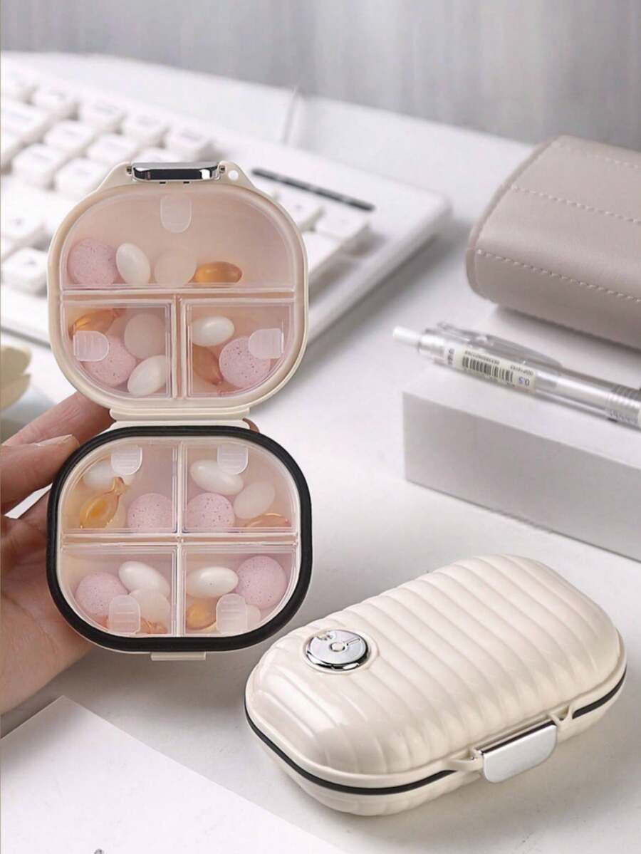 1 hộp đựng thuốc di động, hộp đựng thuốc mini, hộp đựng thuốc du lịch xách tay, hộp đựng thuốc có nhiều ngăn, hộp đựng vitamin hàng ngày, hộp đựng thuốc bỏ túi, hộp đựng đồ trang sức mini, vật dụng cần thiết khi đi du lịch, vật dụng thiết yếu trong gia đình, quà tặng Ngày của Mẹ, quà Giáng sinh