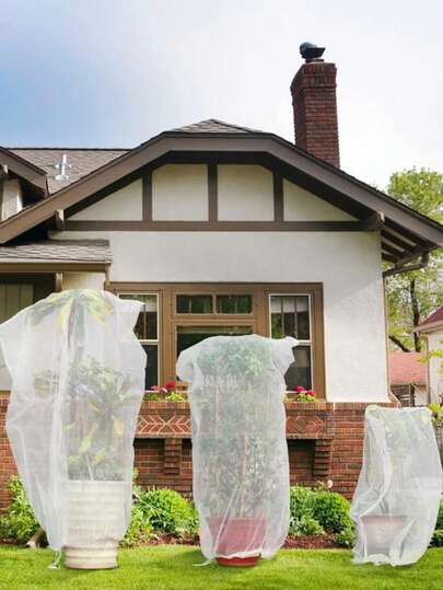 1 Pc Fruit Tree Netting Cover With Drawstring Garden Netting Bags Fruit And Plant Protection Bag Garden Mesh Plant Mulch For Vegetables Fruits Flowers Protect Vegetable Fruit Trees From Insect Birds