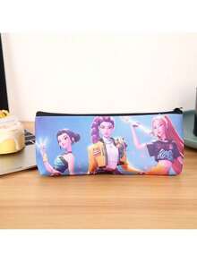 1个女巫造型铅笔盒，可爱学生大容量文具袋，PU单层收纳袋，款式随机，新年/情人节/复活节礼物 - 彩色 - 查看 2