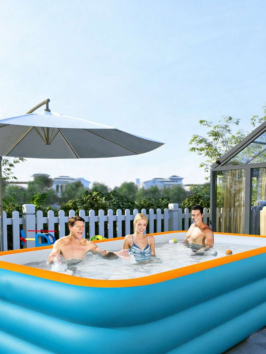 Bể bơi gia đình bơm hơi, thích hợp cho gia đình và người lớn sử dụng, bể bơi gia đình lớn dày dặn, ngoài trời, sân vườn, sân sau, tiệc nước mùa hè. - Nhiều màu - Xem 1