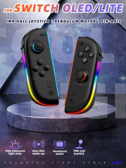 Switchable Left/Right Bluetooth Game Controller With RGB Lighting, Wake-Up Vibration, And Motion Sensing Functions