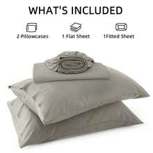 SERAPHINEX Sheet Sets With Pillowcases - Light Gray - View 8