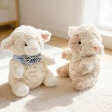 1pc Cute Cartoon Plush Sheep Doll Doll, Sitting Pose Soft Sheep Plush Pillow Home Decor, Birthday/Easter/Mother's Day Gift - Multicolor - View 6