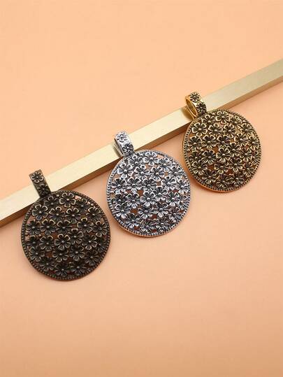 2pcs 58x45mm Flowers Charms Pendant For DIY Jewelry Making Necklace Keychain Phone Chain Bracelet Making Accessories Handmade Craft Making Findings