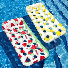 Flotadores inflables de PVC con estampado de limón y sandía, perfectos para fiestas de verano en la playa y la piscina - Multicolor - Ver 8