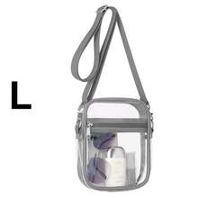 透明斜挎包，符合体育场馆安全标准，适用于音乐会、体育赛事等场合，男女通用，PVC材质。 - 白色 - 查看 17