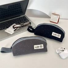 Large Capacity Polka Dot Cosmetic Bag, Minimalist Makeup Brush Organizer Pouch, Portable Travel Lipstick & Coin Purse - Multicolor - View 6