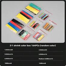 750件套热缩管套装 2:1 快速收缩 多色电线电缆绝缘修复套管 带收纳盒 工具及家居装修 电气设备及用品 布线配件 电缆套管 - 多色 - 查看 14