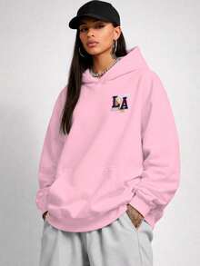 Oversized Sweatshirt L.A Los Angeles City Unisex Ref4723 - 粉色 - 查看 3