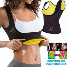 Faja Reductora Chaleco Neopreno Cinturilla Gym Fit - Negro - Ver 6