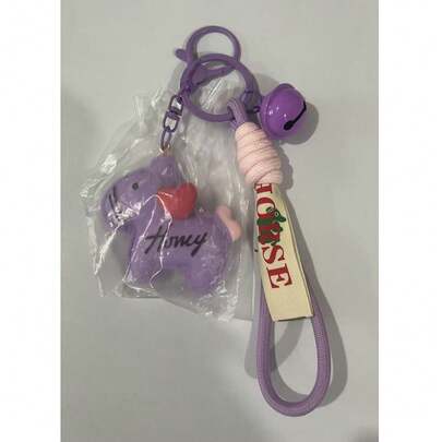 New Year Resin Mini Horse Keychain, Heart-Shaped Horse Bag Charm, Car Key Chain, Student Gift