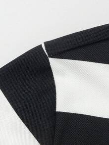 Balabala Boys Summer Striped Polo T-Shirt 2026 Comfortable Soft Cool Breathable Top - Black and White - View 3