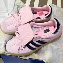 Adidas SAMBA Women's Shoes With Folded Tongue, Athletic And Casual Sneakers. - Pink - View 2
