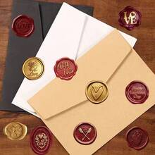500pcs 2D Wax Seal Stickers Roll, Non-Real Wax Seal, Artistic Envelope Sealing Stickers, Suitable For Envelopes, Graffiti Stickers, Vinyl Stickers, Water Bottles, Guitars, Luggage, Phone Cases, Laptops, Skateboards, Gifts, Etc. - B - View 6