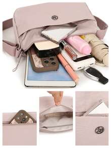 Large Capacity Women's Shoulder Bag Fashionable Crossbody Bag Compact Square Wallet Modern Women's Handbag Stylish Casual Waist Bag Fabric Tote Bag - Multicolor - View 7