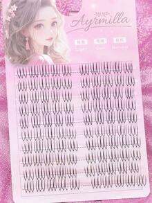 100pcs Personal DIY False Eyelashes, Easy To Wear, Reusable, For Daily Makeup, Eyelash Bundles, Individual Lashes - C - View 6