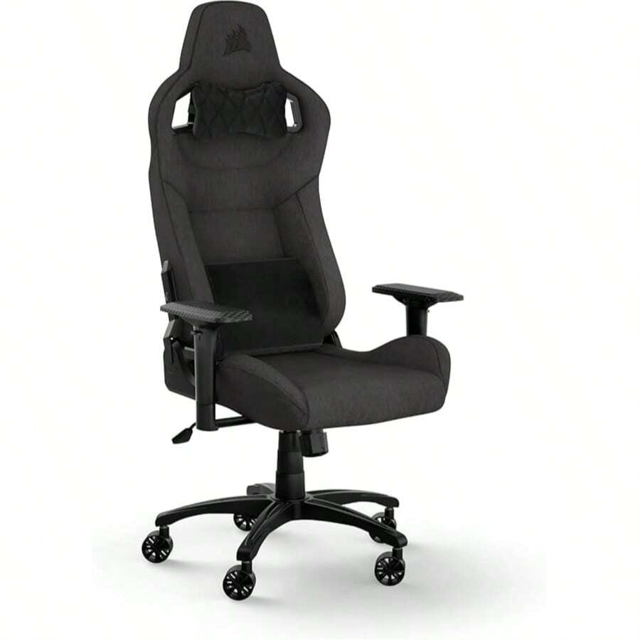 T3 RUSH (2023) Fabric Gaming Chair, Black - Black - View 1