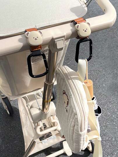 Large Baby Stroller Hook - Durable Faux Leather Material, Suitable For Baby Strollers, Can Hang And Store Necessities, And Easy To Use, Ideal For Baby Strollers, Stroller Accessories And Accessory Storage, Sturdy Structure.