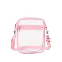 透明斜挎包，符合体育场馆安全标准，适用于音乐会、体育赛事等场合，男女通用，PVC材质。 - 白色 - 查看 23