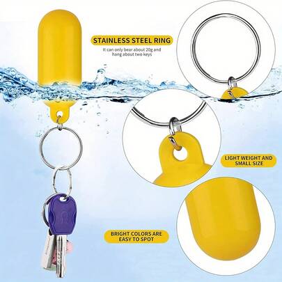1pc Kayak Floating Keychain, Buoyant Keyring For Water Sports Canoeing