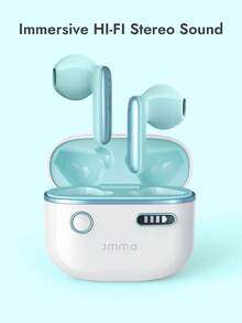 Wireless Headphones,HI-FI Stereo Ultra Low Latency Earbuds, Waterproof Earphones For Gym/Running/Work, Blue - Blue - View 1