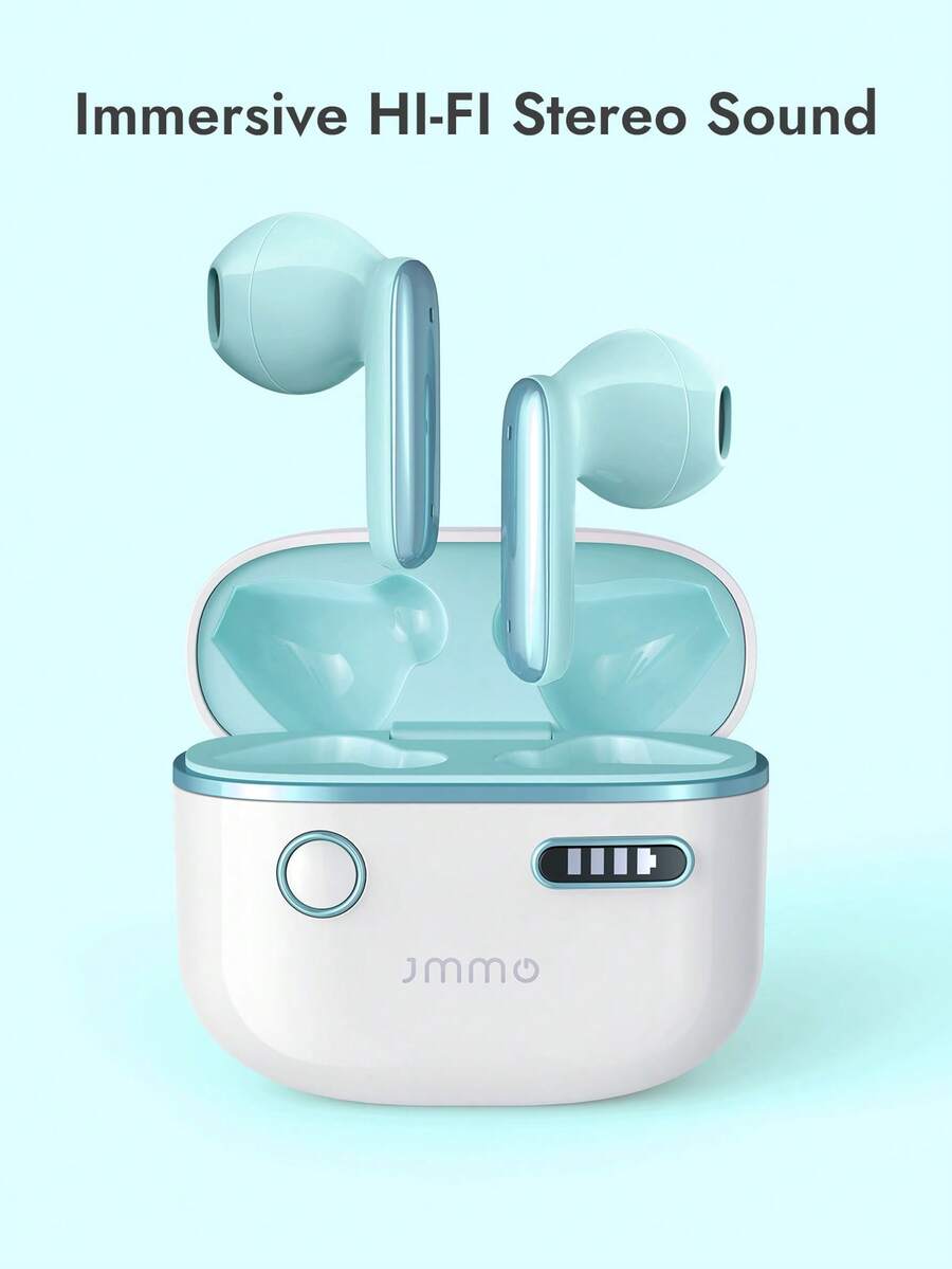 Wireless Headphones,HI-FI Stereo Ultra Low Latency Earbuds, Waterproof Earphones For Gym/Running/Work, Blue - Blue - View 1