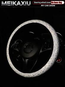 MEIKAXIU 1pc New Beautiful Bling Bling Bow PU Leather Car Steering Wheel Cover Without Inner Ring, Suitable For 14.5-15 Inch Car Decoration Accessories For Women - Bow - View 12