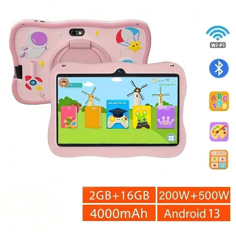 yesido 7英寸儿童平板电脑，带Wi-Fi、2GB内存、16GB存储空间、双摄像头、家长控制功能，预装JPA应用，适合儿童教育、游戏，是平板电脑和节日礼物的理想之选，也是关爱儿童、儿童生日礼物、礼品以及学校的完美礼物。