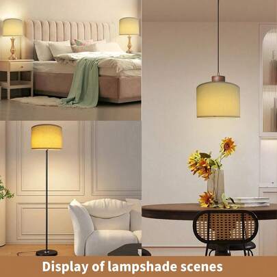 2pcs Removable Fabric Lamp Shades, Wedding Decoration Supplies, KD Pendant Light Shade, Hotel Home Decor Floor Lamp Shade, Lighting Accessories