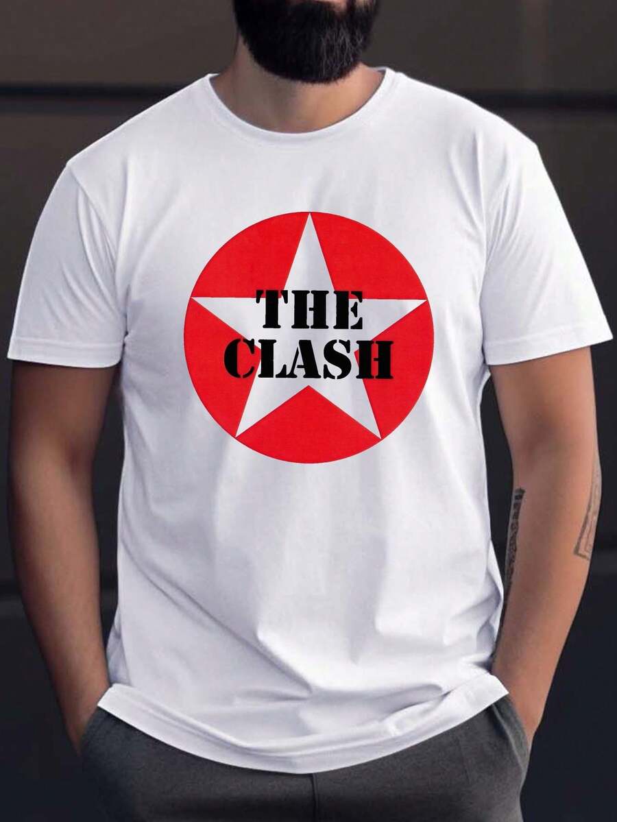 Star Wrinkle - Camiseta para Hombre - Corte en la Parte Frontal del Hombro - Blanco - Ver 1