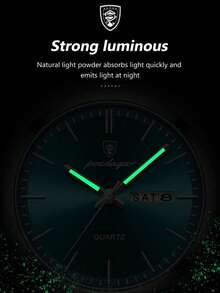 GUANQIN 1件装时尚防水夜光不锈钢男士手表，带日期和星期显示，休闲石英腕表，适合男士在万圣节、圣诞节、父亲节、生日、返校、学生、节日、情人节、约会、商务、日常、送礼、音乐节、婚礼季等场合佩戴。 - 銀色 - 查看 4