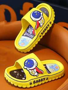 Kids Slippers, Girls Princess Cute Indoor Soft Bottom Toddler Sandals - Yellow - View 2