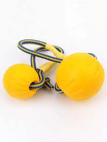 Rope Dog Toy Ball, Puppy Interactive Training Toy, Pet Chewing Plaything, Floating EVA Elastic Ball - Multicolor - View 2
