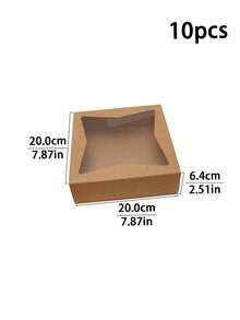 5pcs/10pcs Bread Boxes With Window, Suitable For Cakes, Pastries, Chocolates, Cookies, Parties, Birthday Parties, Weddings, Easter - View 14