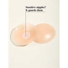 2/4pcs Women Silicone Mini Invisible Breathable Nipple Covers, Reusable Comfortable Non-Slip Breast Petals, Suitable For Daily Commute, Date, Wedding, Party, Beach Vacation, Perfectly Match Camisole, Backless Dress, Strapless Top And Swimwear, Multiple Colors Available - Multicolor - View 4