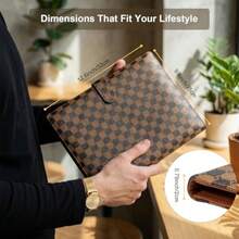 Carpeta profesional para portafolios de padfolio organizador de portafolios de negocios de piel para hombres y mujeres incluye bolsillos para archivos soportes para tarjetas bucle para bolígrafo y - como en la foto - Ver 3