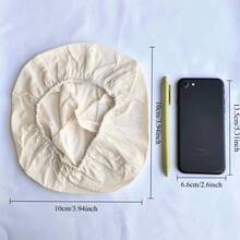 2-6个天然藤条面包发酵篮内衬，烘焙面团发酵篮布套 - 彩色 - 查看 3