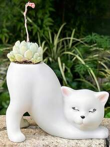 1个可爱卡通猫尾巴造型花盆，适合阳台 - 个性化简约花盆 - 花盆 - 查看 4