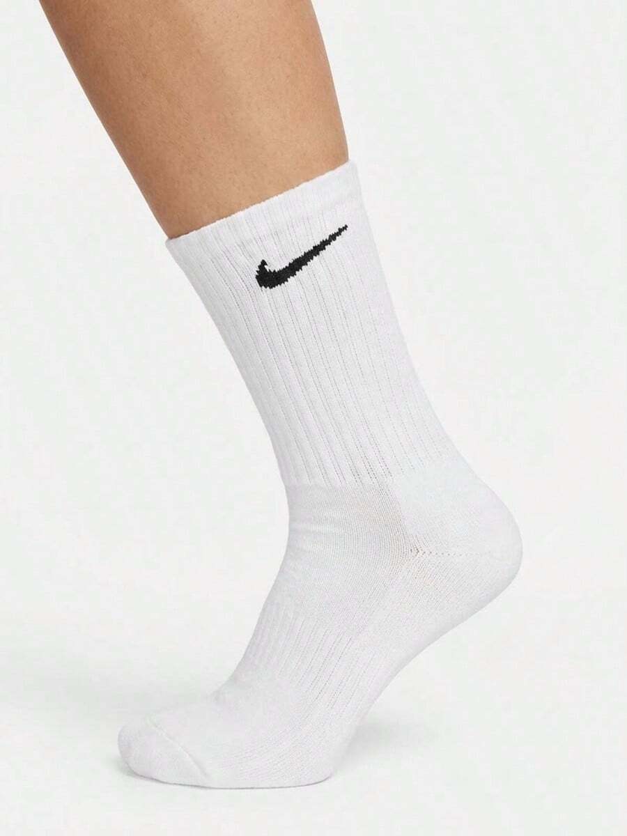 Nike 耐克舒适高帮运动中筒袜，男女通用装，白色 - 白色 - 查看 1