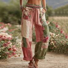 European Size Versatile And Comfortable Halloween Women's Cotton-Linen Casual Wide-Leg Pants, Digital Print, Loose And Versatile - CKU-UTYEW43 - Xem 12
