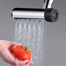 Kitchen Faucet Extender With 6 Spray Modes, Featuring A 720° Rotating Splash-Proof Water Mixer. Made From Durable Metal And Plastic, It Has An Adjustable Spray Head Suitable For Modern Sinks. This Versatile Sprayer Offers Various Water Flow - A - View 2