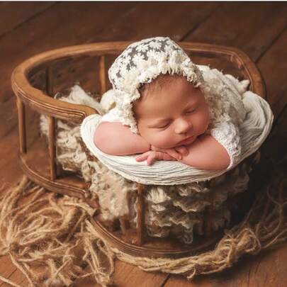 新生儿木制摄影道具，乡村风格心形道具，婴儿摄影配件，复古木制摄影道具，组装式心形摄影辅助用品，摄影棚道具