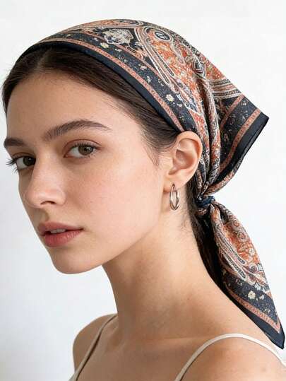 1pc New Spring/Summer Sun Protection Bandana Scarf, Versatile Fashion Accessory, Suitable For Daily Wear And Photo Shoots