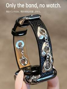 Huastonband 適用於 女款錶帶 40mm 41mm 42mm 44mm 45mm 46mm 49mm 38mm，柔軟舒適創意個性龐克鉚釘風錶帶，相容 Series SE S11/S10/S9/S8/S7/S6/S5/S4 智慧手錶配件，纖細腕帶女款飾品手鍊手鐲錶帶，夏季海灘度假派對舞蹈畢業返校季禮物 - 黑色 - 查看 5