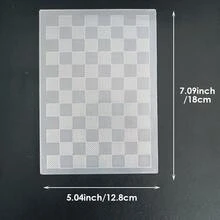 Bìa hồ sơ dập nổi 2D, khuôn dập nổi thủ công DIY cho sổ kế hoạch, họa tiết lá cọ, trái tim, vân gỗ, chấm bi, bàn cờ, khảm, bánh răng, đồng hồ, cây cối, trang trí nền cho album ảnh. - 2D dương tính - Xem 19