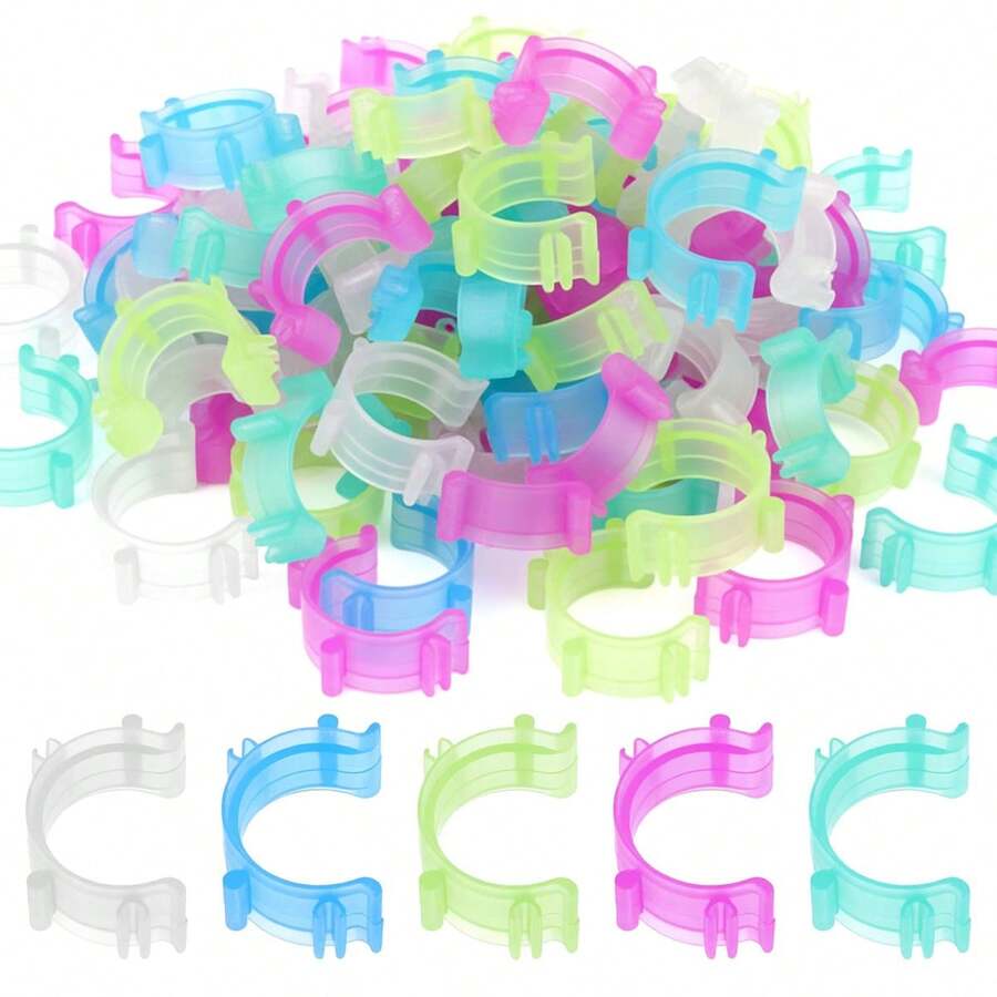 Clips portacarretes de hilo de coser, clips de carretes de hilo de coser de colores, evitan que los extremos del hilo se aflojen, sin hilos sueltos ni extremos de carretes, protector de carretes, se ajusta a todos los tamaños de carretes comunes - La función de bloqueo ayuda a mantener los extremos del hilo ordenados y limpios (color aleatorio) - Multicolor - Ver 1