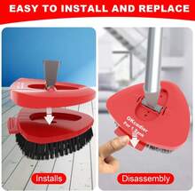 Upgrade Scrub Brush Replacement Head Compatible With O Cedar EasyWring 1 Tank Spin Mop, Mop Replace Head Brush,Scrubber Floor Cleaning Brush,More Layers Of Bristles For Bathroom, Deck, Tile, Kitchen - ColorC - 查看 5