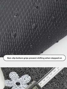 1pc Universal Car Front & Rear Floor Mats - Bow Tie Pattern, Minimalist Design Suitable For Men & Women, Car Interior Accessories, Can Be Used As Interior Carpet, Easy Installation, Enhanced Interior Protection, All-Weather, Car Interior Decor - A - View 8