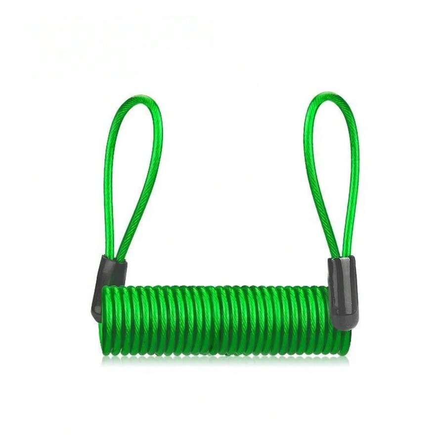 Bloqueo de de resorte para bicicleta, cuerda antirrobo, alarma, bloqueo de disco, recordatorio de  para bicicleta, protección antirrobo para motocicleta, 120-150cm KOCN - Beis - Ver 1